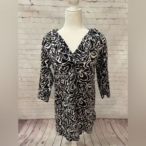 Top it Off  Black & White "Swim Suit Cover-up" S